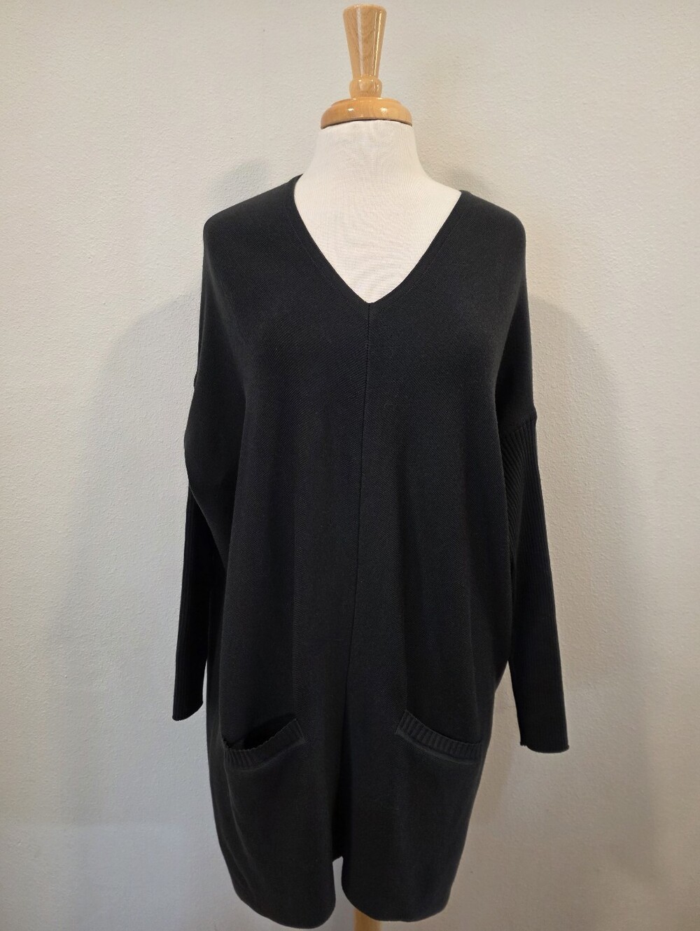 Annette Gortz Charcoal Gray Tunic Sweater